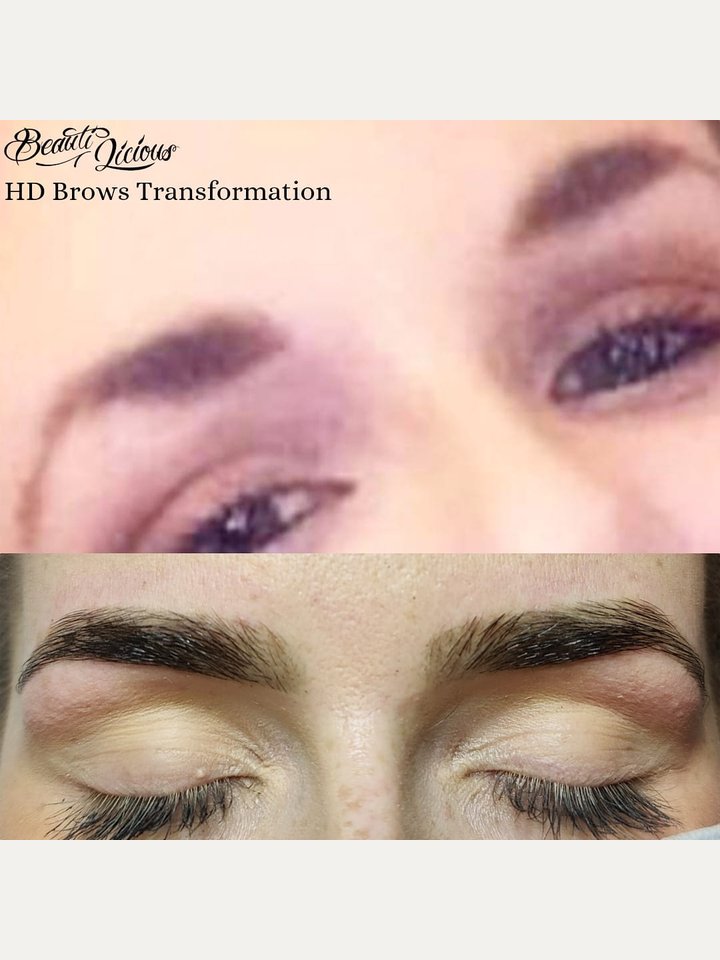 HD Brows transformation at Beautilicious Beauty Salon