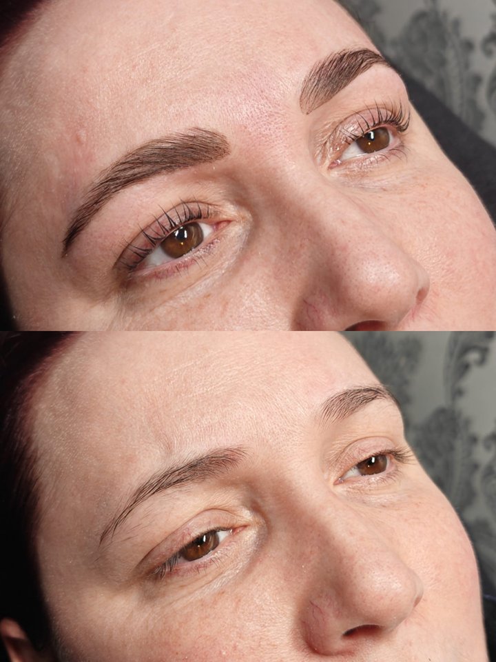 Eyebrow shaping before and after at Beautilicious