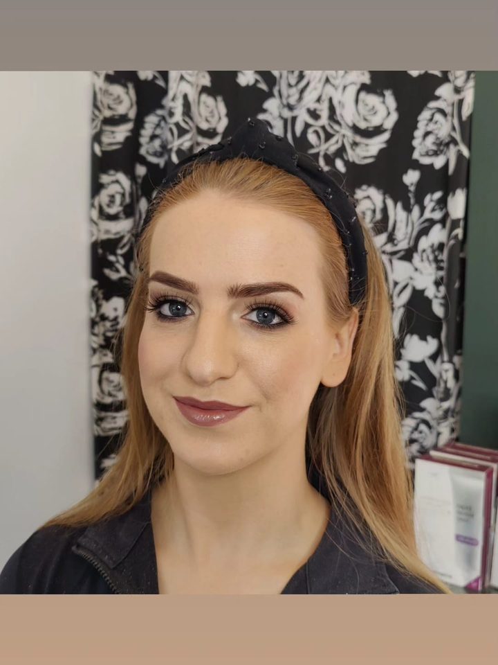 Glam makeup application at Beautilicious Beauty Salon